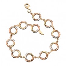 Triple Gold Russian Ring Style Bracelet 